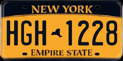 NY license plate HGH1228