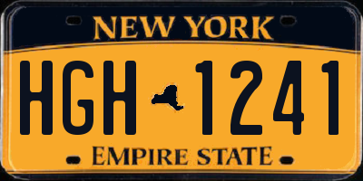 NY license plate HGH1241