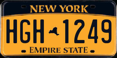 NY license plate HGH1249