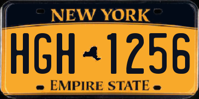 NY license plate HGH1256