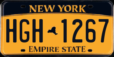 NY license plate HGH1267