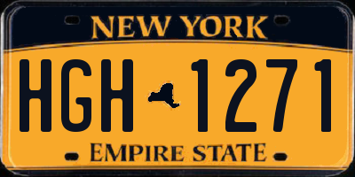 NY license plate HGH1271