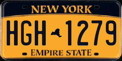 NY license plate HGH1279