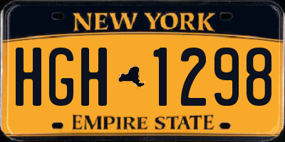 NY license plate HGH1298