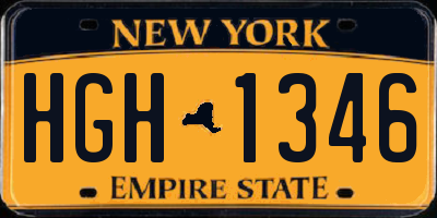 NY license plate HGH1346