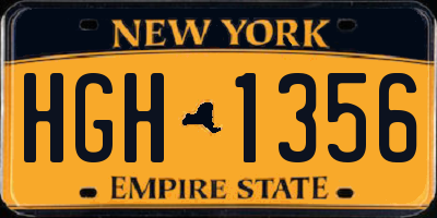 NY license plate HGH1356