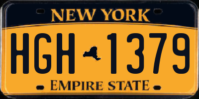 NY license plate HGH1379