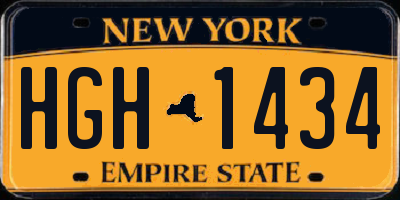 NY license plate HGH1434
