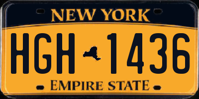 NY license plate HGH1436