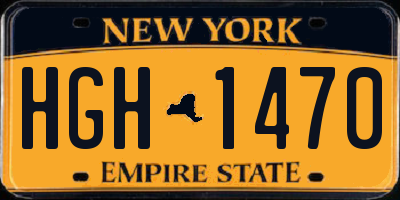 NY license plate HGH1470