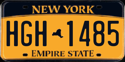 NY license plate HGH1485
