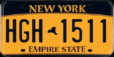 NY license plate HGH1511