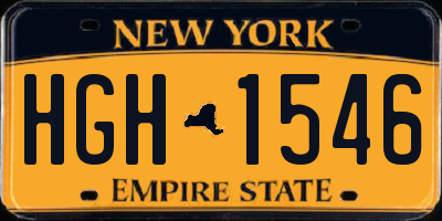 NY license plate HGH1546