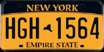 NY license plate HGH1564