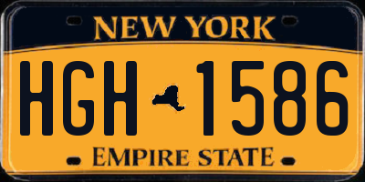 NY license plate HGH1586