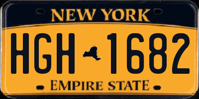 NY license plate HGH1682