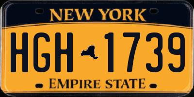 NY license plate HGH1739