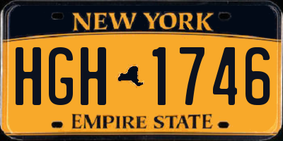 NY license plate HGH1746