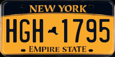 NY license plate HGH1795
