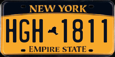 NY license plate HGH1811