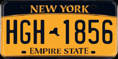 NY license plate HGH1856