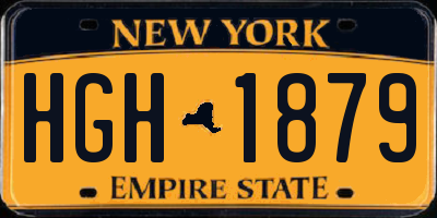NY license plate HGH1879