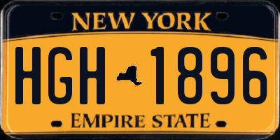 NY license plate HGH1896