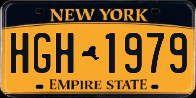 NY license plate HGH1979