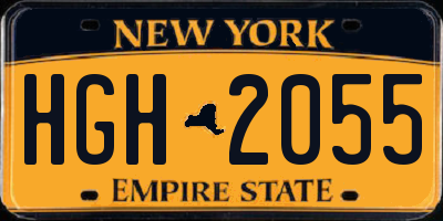 NY license plate HGH2055