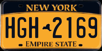 NY license plate HGH2169
