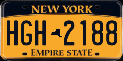 NY license plate HGH2188