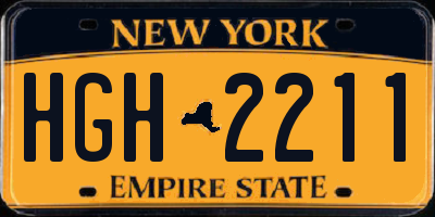 NY license plate HGH2211