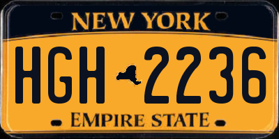 NY license plate HGH2236