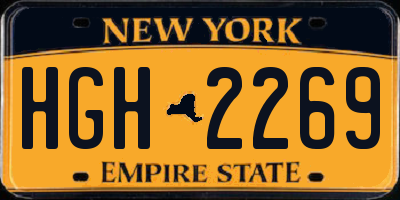 NY license plate HGH2269