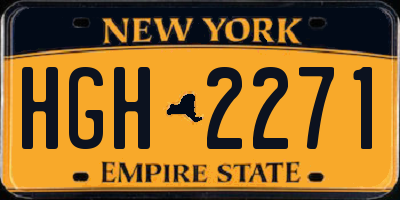 NY license plate HGH2271