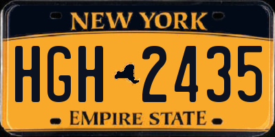 NY license plate HGH2435