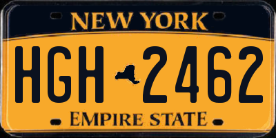 NY license plate HGH2462