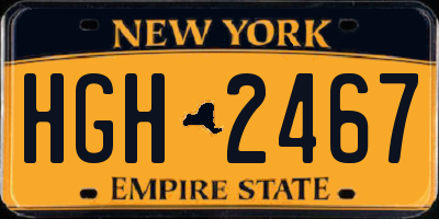 NY license plate HGH2467