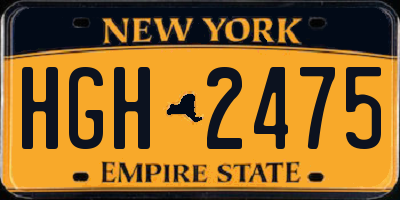 NY license plate HGH2475