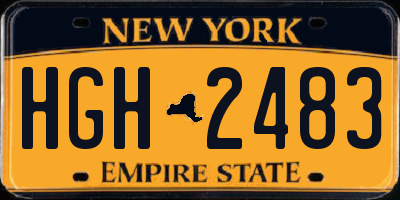 NY license plate HGH2483