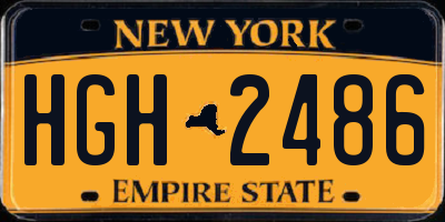 NY license plate HGH2486