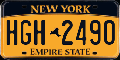 NY license plate HGH2490