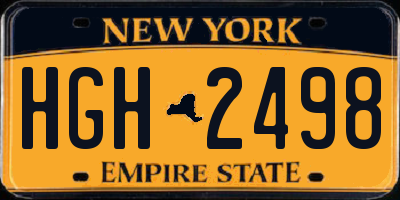 NY license plate HGH2498