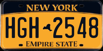 NY license plate HGH2548