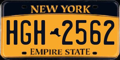 NY license plate HGH2562
