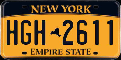 NY license plate HGH2611
