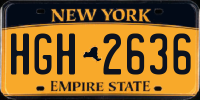 NY license plate HGH2636