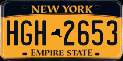 NY license plate HGH2653