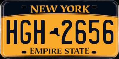 NY license plate HGH2656