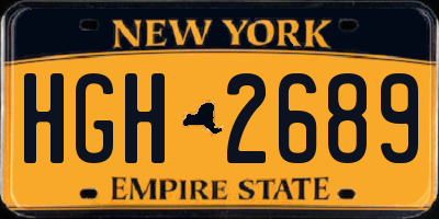 NY license plate HGH2689